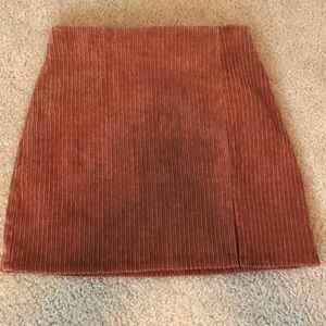 altar’d state orange mini skirt